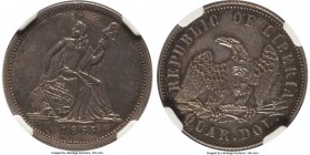Republic silver Proof Pattern 25 Cents 1865 PR62 NGC, Birmingham mint, KM-Pn9, Fonrobert-6056. A highly appealing and incredibly elusive pattern strik...
