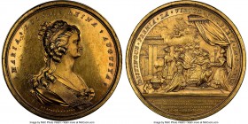 Charles IV gilt-bronze "Order of Maria Luisa" Medal 1793 MS62 NGC, Fonrobert-6427, Grove-C-256a (sic). 56mm. By Gil. The rarest format for this alread...
