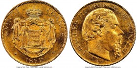 Charles III gold 20 Francs 1879-A MS64 NGC, Paris mint, KM98. Two year type. AGW 0.1867 oz.

HID09801242017

© 2020 Heritage Auctions | All Rights...