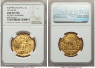 Holland. Provincial gold 2 Ducat 1760 UNC Details (Mount Removed) NGC, KM47.2, Fr-248, Delm-773. A deceivingly scarce type, much less often seen in co...