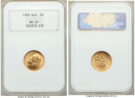 Nicholas II gold 5 Roubles 1900-ФЗ MS67 NGC, St. Petersburg mint, KM-Y62. 

HID09801242017

© 2020 Heritage Auctions | All Rights Reserved