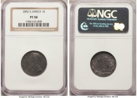Republic Proof Shilling 1892 PR58 NGC, KM5 (40-50 pieces known), Hern-Z17 (estimated 45 pieces known). An extremely elusive Proof striking from this i...