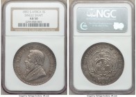 Republic "Single Shaft" 5 Shillings 1892 AU50 NGC, Berlin mint, KM8.1. Mintage: 14,000. Exhibiting strong eye appeal with even nickel coloration. 

...