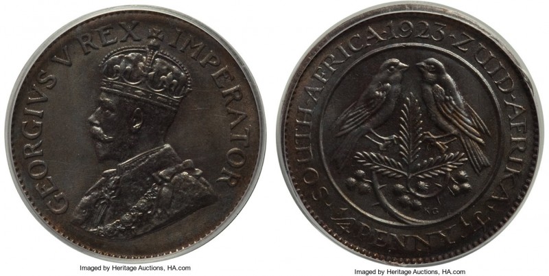 George V 8-Piece Certified copper & silver Partial Proof Set 1923 PCGS, 1) 1/4 P...