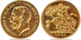 George V gold Proof 1/2 Sovereign 1923-SA PR63 NGC, Pretoria mint, KM20, S-4010. Mintage: 655. A very low mintage date, replete with watery texture an...