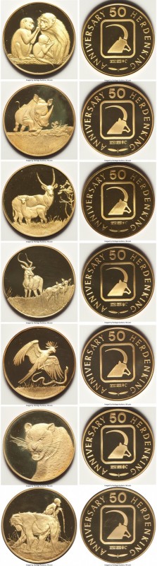Republic 24-Piece Uncertified gilt-silver Proof "50th Anniversary of the Wildlif...