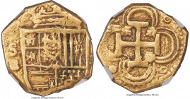 Philip III gold Cob 2 Escudos ND (1598-1621) S-B VF Details (Edge Filing) NGC, Seville mint, Fr-189, Cal-Type 19. 6.72gm. A circulated representative ...