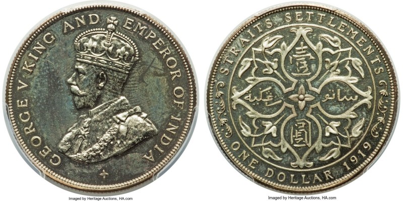British Colony. George V Proof Restrike Dollar 1919 PR66 PCGS, KM3, Prid-9. Rest...