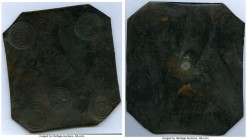 Karl XII Counterstamped Regulated Plate Money 1-1/2 Daler 1718 AU (Reverse Discoloration), Avesta mint (counterstamped at Stockholm), KM-Unl. (cf. KM-...