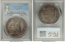 Aargau. Canton 4 Frank 1812 MS62 PCGS, KM20, Dav-361. An exacting strike yields sharp detailing in this attractively toned cantonal issue, who eye app...