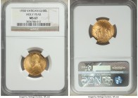 Pius XII gold 100 Lire MCML (1950) MS67 NGC, KM48. Opening of the Holy Year door issue. 

HID09801242017

© 2020 Heritage Auctions | All Rights Re...