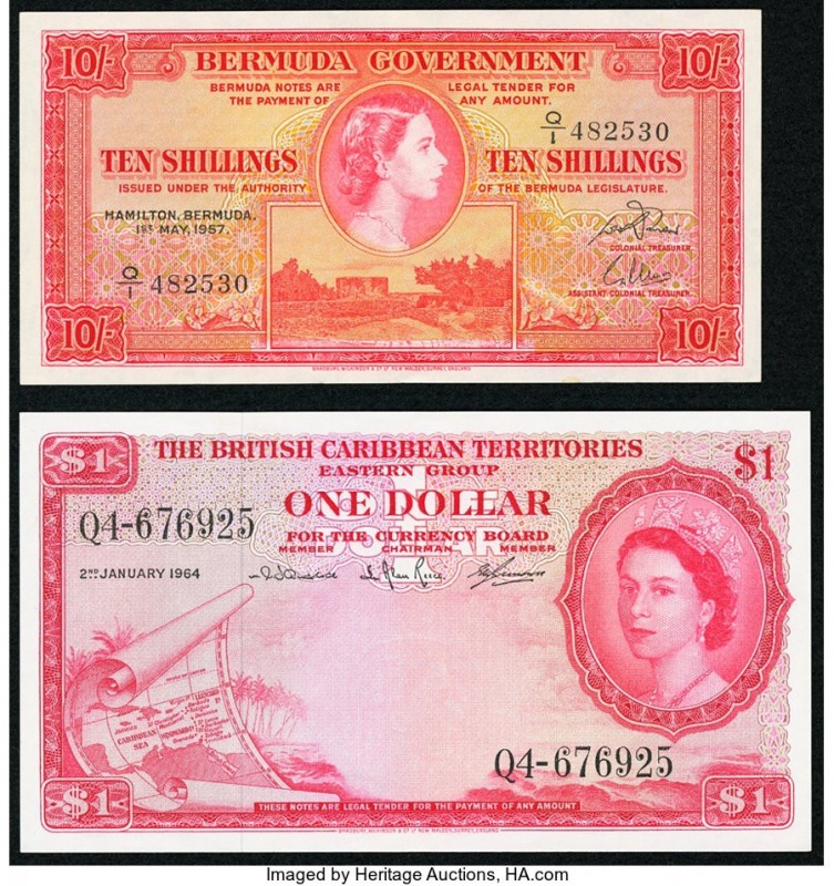 Bermuda Bermuda Government 10 Shillings 1957 Pick 19b Extremely Fine; British Ca...