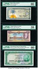 Biafra Bank of Biafra 1 Pound ND (1967) Pick 2 PMG Gem Uncirculated 66 EPQ; Angola Banco de Angola 20 Escudos 1956 Pick 87 PMG Choice About Unc 58; Mo...