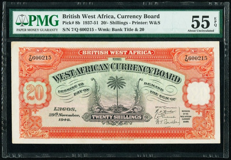 British West Africa West African Currency Board 20 Shillings 29.11.1948 Pick 8b ...
