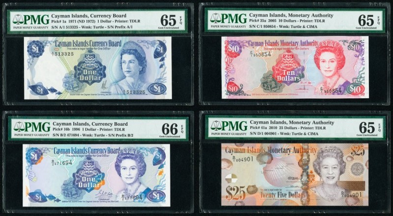 Cayman Islands Currency Board; Monetary Agency 1; 1; 10; 25 Dollar 1971 (ND 1972...