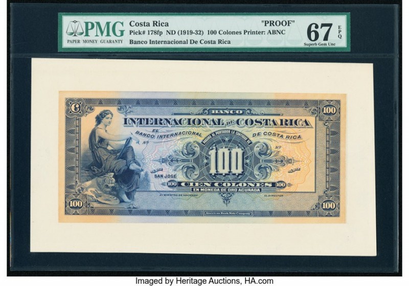 Costa Rica Banco Internacional de Costa Rica 100 Colones ND (1919-32) pick 178fp...