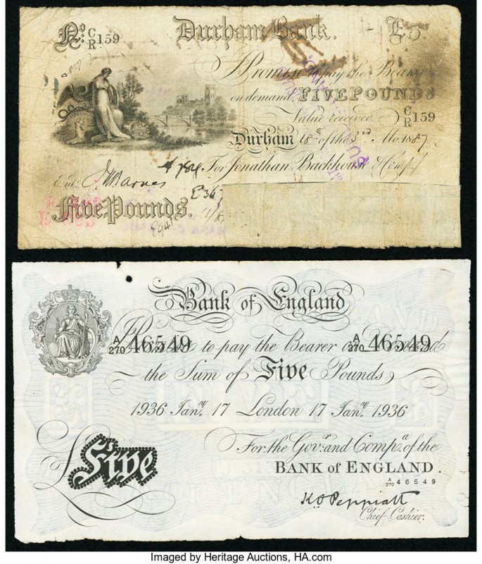 Great Britain Group of 5 Examples Poor or Better. A British lot, including Opera...