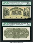 Mexico Mercantil de Yucatan 100 Pesos ND (1900-04) Pick S457p1; S457p3 M551p Front and Back Proof PMG Choice Extremely Fine 45 Net; Choice Uncirculate...