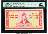 Pakistan State Bank of Pakistan 500 Rupees ND (1964) Pick 19a PMG Choice Uncirculated 63. Staple holes.

HID09801242017

© 2020 Heritage Auctions | Al...