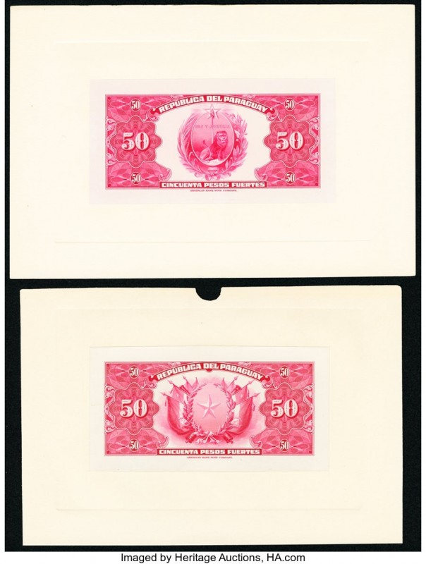 Paraguay Republica del Paraguay 50 Pesos ND (1920-43) Pick 165p; 172p Two Back P...
