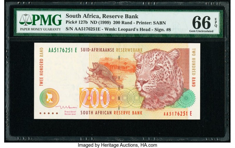 South Africa Republic of South Africa 200 Rand ND (1999) Pick 127b PMG Gem Uncir...