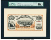 Uruguay Republica Oriental del Uruguay 20 Pesos 1875 Pick A105fp Front Proof PMG Superb Gem Unc 67 EPQ. Three POCs.

HID09801242017

© 2020 Heritage A...