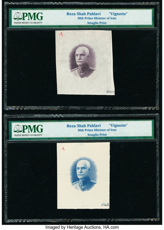 Iran Bank Melli Group of 4 Reza Shah Vignettes PMG Holdered. A lovely lot of int...