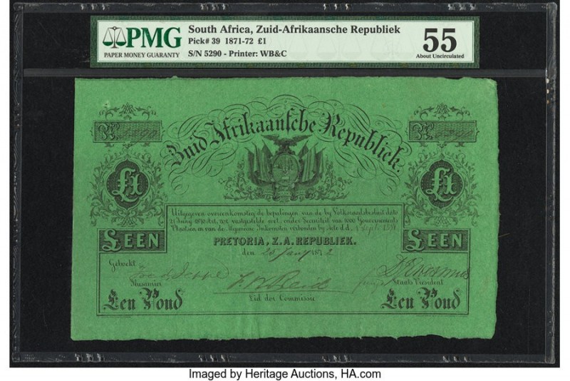 South Africa South Africa Treasury 1 Pound 25.1872 Pick 39 PMG About Uncirculate...