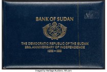 Sudan Bank of Sudan 25; 50 Piastres, 1; 5; 10; 20 (2) Pounds 1981 Pick 16s; 17s; 18s; 19s; 20s; 21s; 22s Album with 7 Specimen Choice Crisp Uncirculat...