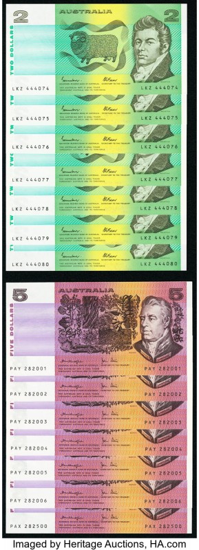 Australia Australia Reserve Bank 2; 5; 10; 20 Dollars ND (1979-85) Pick 43 (7); ...