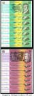 Australia Australia Reserve Bank 2; 5; 10; 20 Dollars ND (1979-85) Pick 43 (7); 44 (7); 45 (7); 46 (7) Twenty-Eight Examples Crisp Uncirculated. A nic...