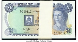 Bermuda Monetary Authority 1 Dollar 1.1.1988 Pick 28d 89 Low Serial Number Consecutive Examples Crisp Uncirculated. A lovely low serial number run of ...