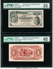 Bolivia Banco Potosi 1 Boliviano 1894 Pick S231cts1; S231cts2 Front and Back Color Trial Specimen PMG About Uncirculated 53; Uncirculated 62. A lovely...