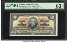 Canada Bank of Canada $100 2.1.1937 Pick 64b BC-27b PMG Choice Uncirculated 63 EPQ. Considering the spending power of this denomination, it is amazing...