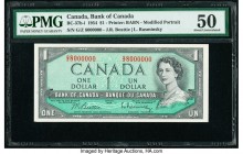 8 Million Serial Number Canada Bank of Canada $1 1954 Pick 75b BC-37b-i PMG About Uncirculated 50. A highly collectable fancy serial number 8,000,000 ...