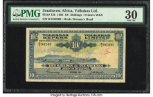 Southwest Africa Volkskas Limited 10 Shillings 1.8.1958 Pick 13b PMG Very Fine 30. A not to be underrated smallest denomination for Volkskas Bank. Thi...