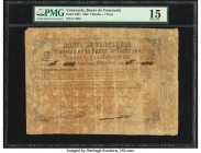 Venezuela Banco de Venezuela 8 Reales = 1 Peso 1.3.1862 Pick S251 PMG Choice Fine 15. A surviving first issue from 1862. Although the third party grad...