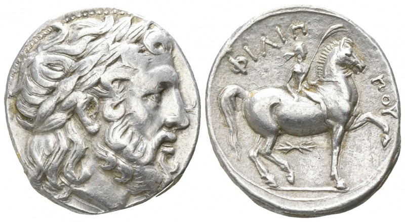 Kings of Macedon. Pella. Philip II. 359-336 BC.
Tetradrachm AR

27mm., 14,26g...