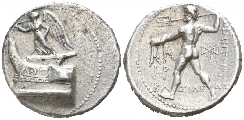 Kings of Macedon. Salamis. Demetrios I Poliorketes 306-283 BC.
Tetradrachm AR
...
