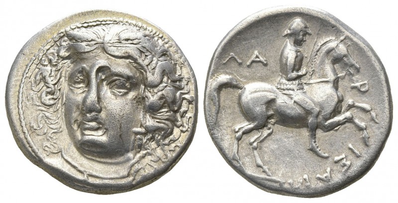 Thessaly. Larissa 380-365 BC.
Drachm AR

20mm., 5,96g.

Head of the nymph L...