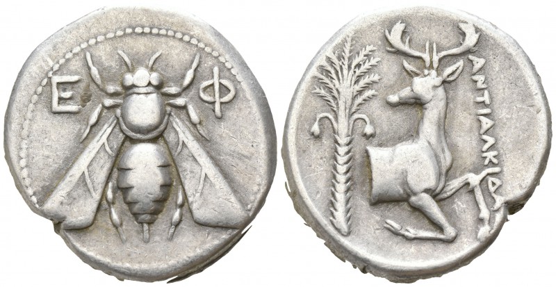 Ionia. Ephesos . ANTIAΛKIΔAΣ, magistrate. 390-325 BC.
Tetradrachm AR

25mm., ...