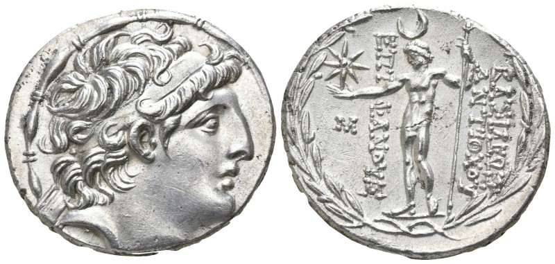 Seleukid Kingdom. Ake-Ptolemais. Antiochos VIII Epiphanes 121-97 BC.
Tetradrach...
