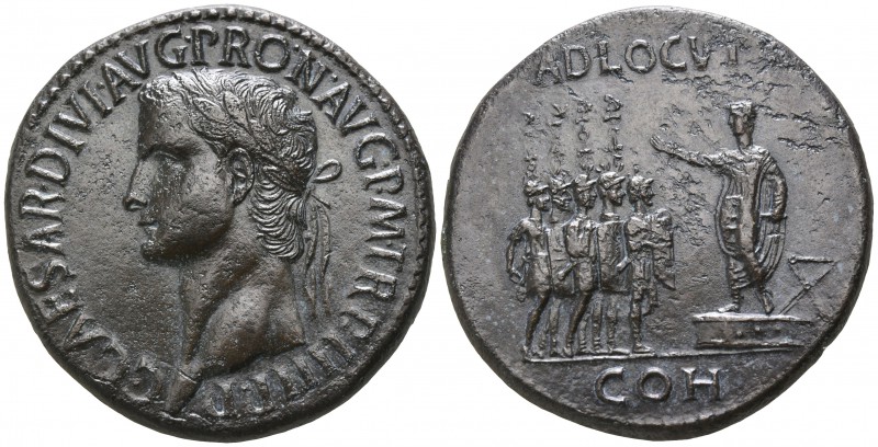 Caligula AD 37-41. Rome
Sestertius Æ

34mm., 27,65g.

C CAESAR AVG GERMANIC...