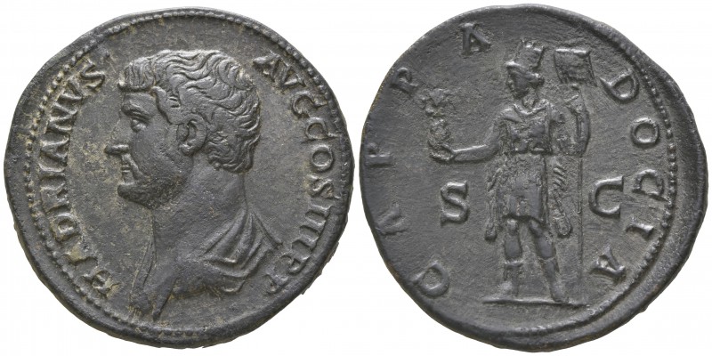 Hadrian AD 117-138. Rome
Sestertius Æ

33mm., 25,98g.

HADRIANVS AVG COS II...