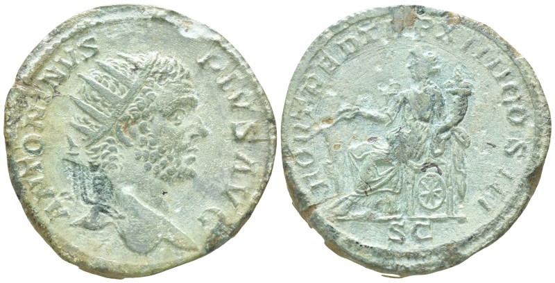 Caracalla AD 211-217. Rome
Dupondius Æ

25mm., 12,76g.

ANTONINVS PIVS AVG,...