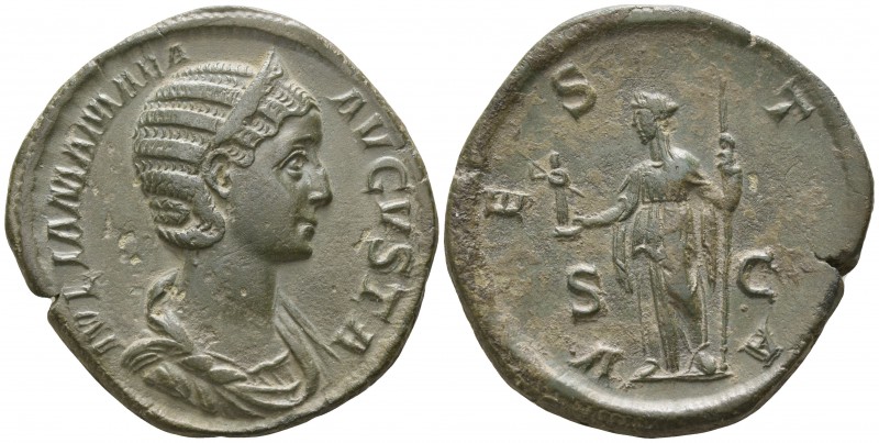 Julia Mamaea AD 225-235. Rome
Sestertius Æ

30mm., 24,05g.

IVLIA MAMAEA AV...