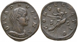 Diva Paulina AD 236. Rome. Sestertius Æ