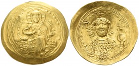 Constantine IX Monomachus.  AD 1042-1055. Constantinople. Histamenon AV