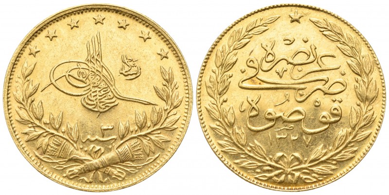 Mehmed V Rashad AD 1909-1918. Ottoman
100 Kurush AV

22mm., 7,19g.

islamic...