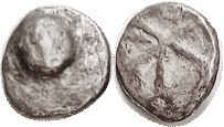 AIGINA, Triobol, 480-456 BC, Turtle/skew pattern in square, S2596 (£150); F, som...
